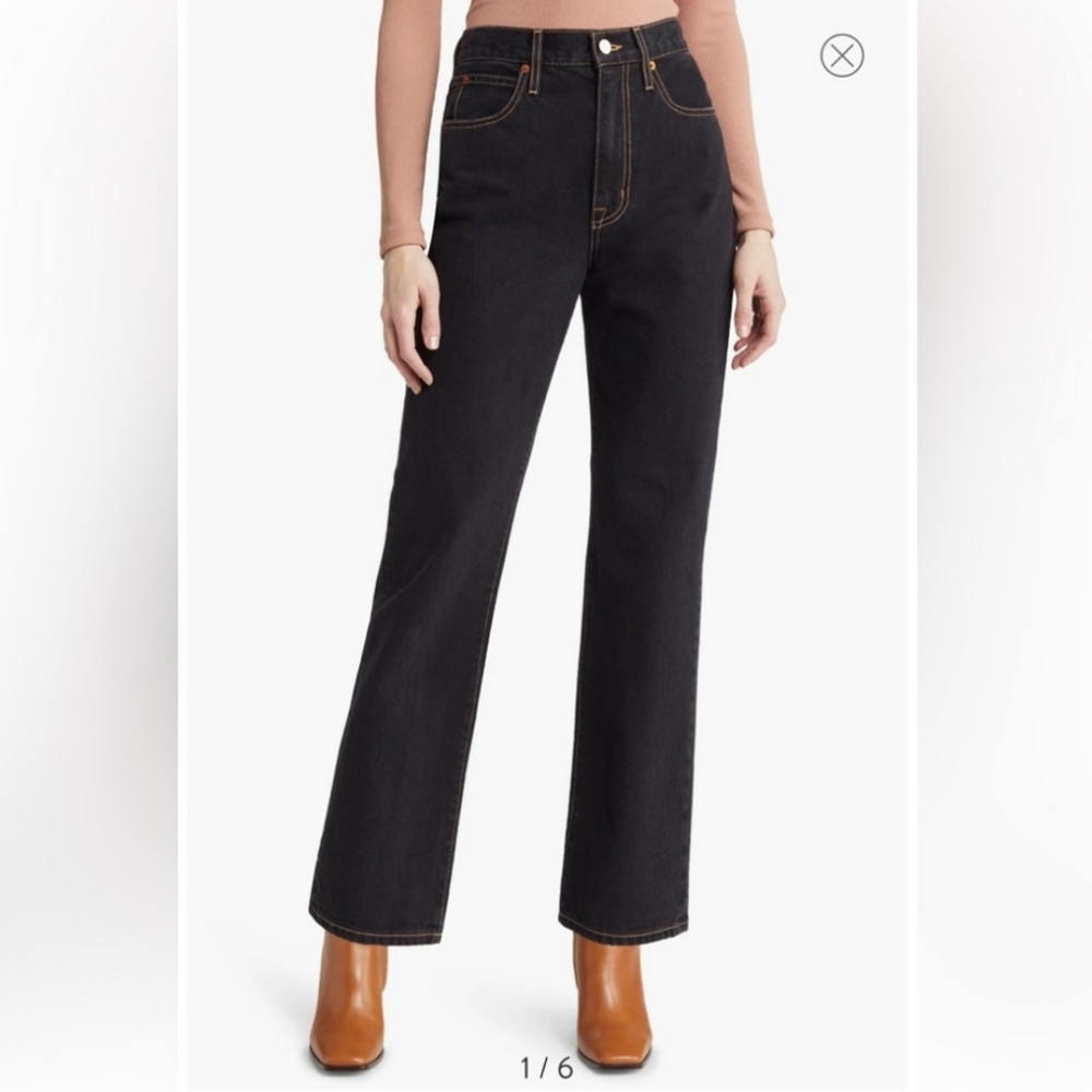 SLVRLAKE | London jeans High Rise Straight Leg dark wash Size 29